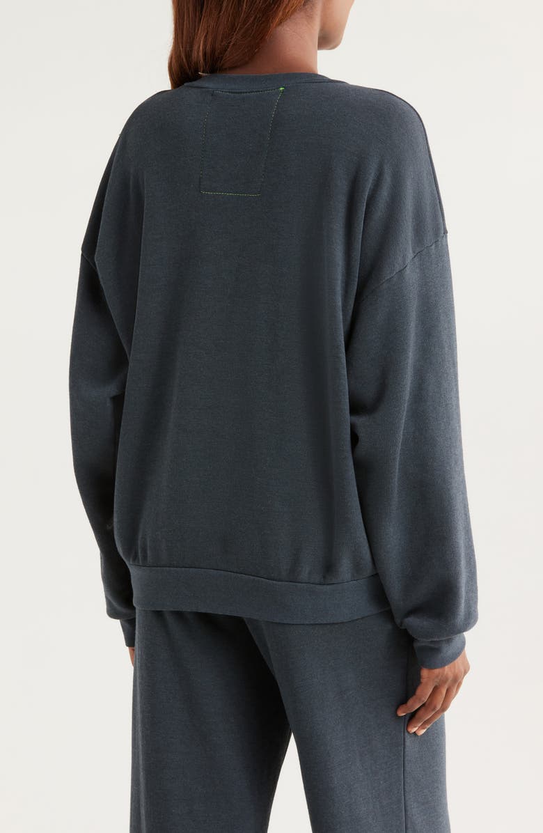 Aviator Nation Sunset Patch Sweatshirt, Alternate, color, Charcoal