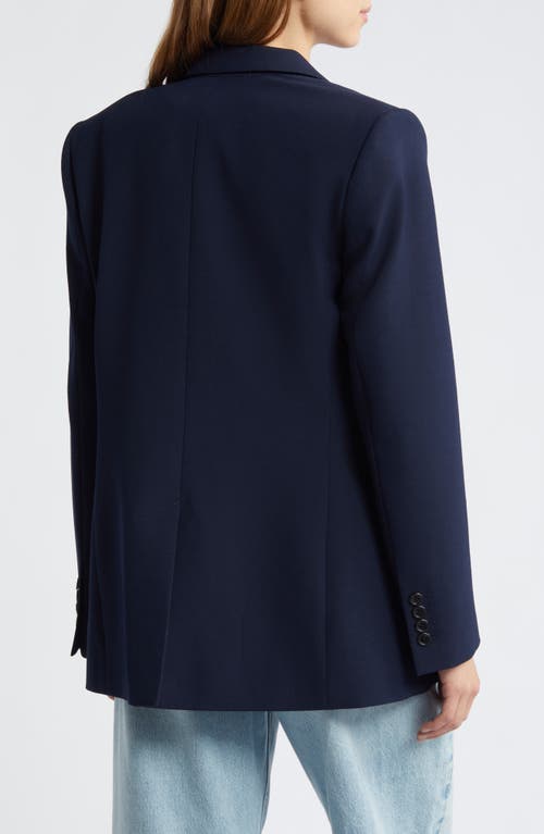 Frame Everyday Twill Blazer In Navy