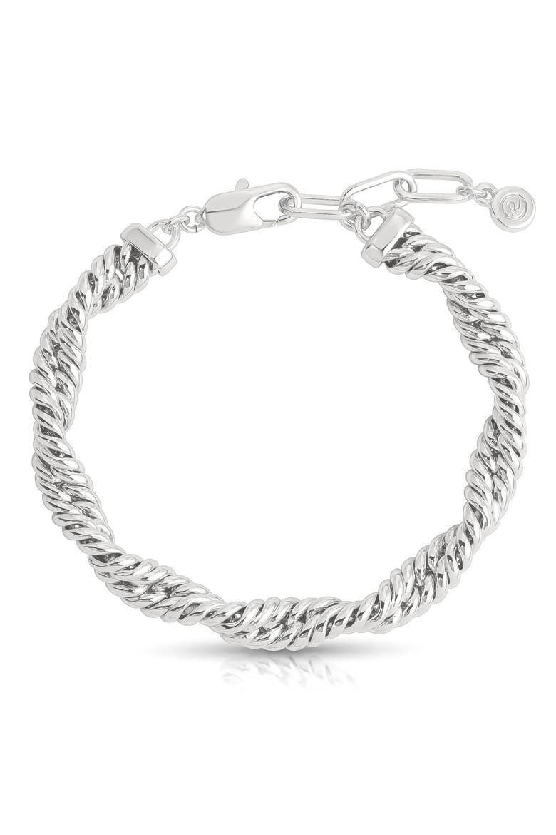 Twisted Strands Bracelet, Main, color, SILVER