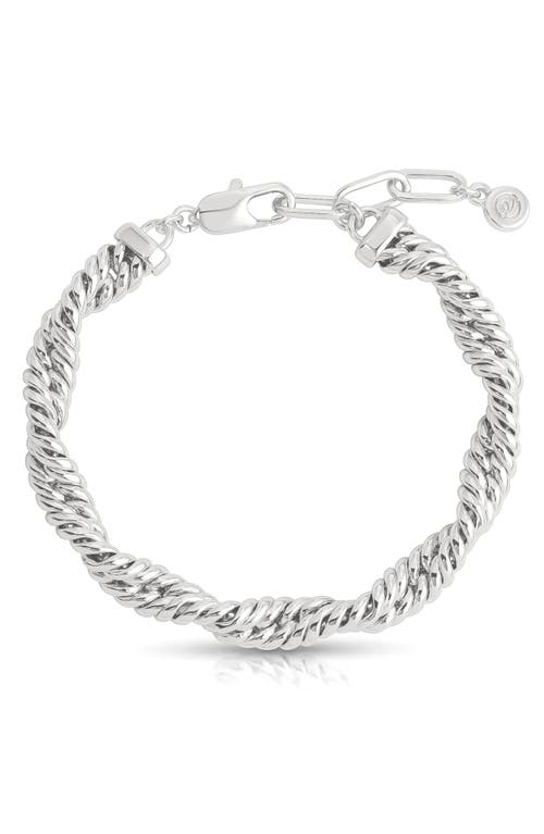 Ettika Twisted Strands Bracelet In Silver