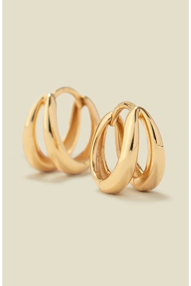 Split Huggie Hoop Earrings, Alternate, color, GOLD VERMEIL