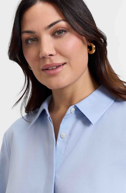 Foxcroft Beatrice Side Button Shirt In Soft Blue