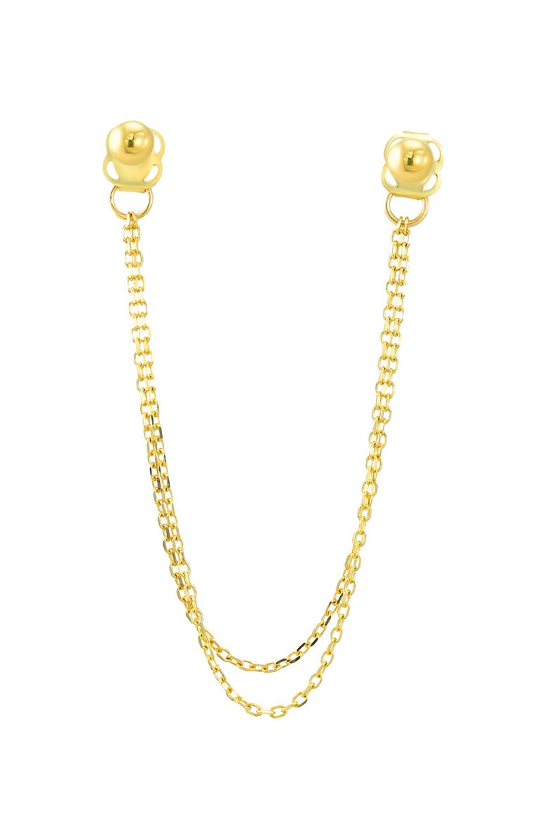 CANDELA JEWELRY Layered Chain Drop Earrings, Main, color, 