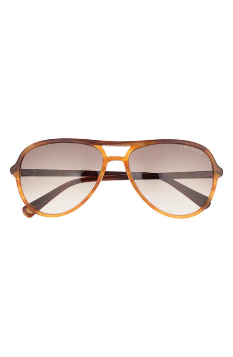 57mm Gradient Aviator Sunglasses