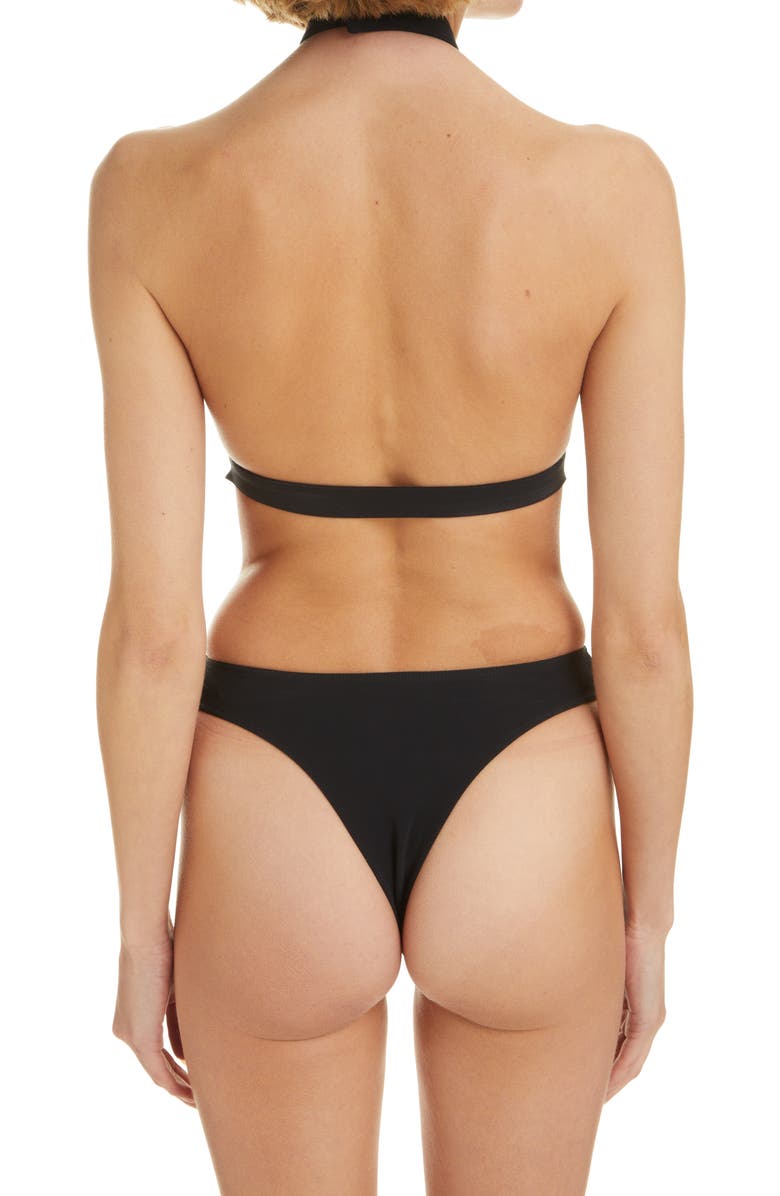 Alaïa Cutout One-Piece Swimsuit, Alternate, color, 