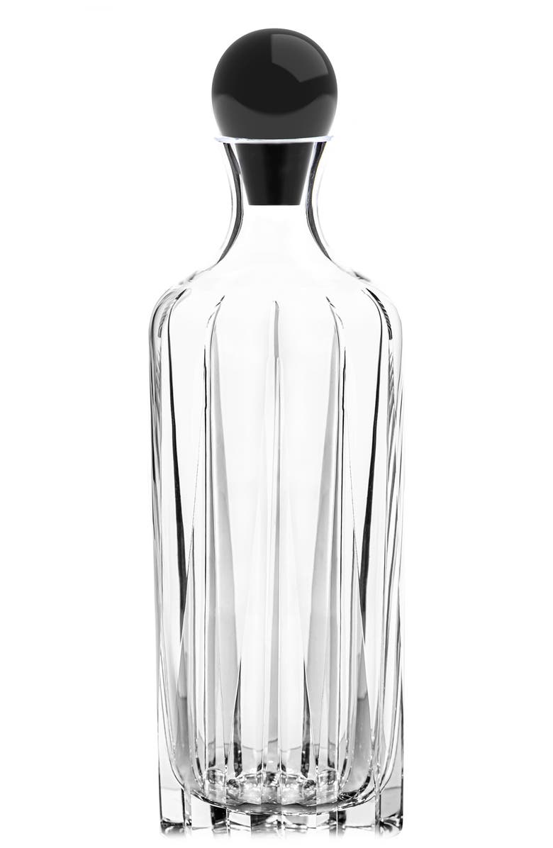 ANNA New York Elevo Cut Crystal Decanter, Main, color, Black