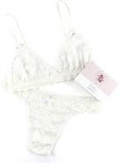 Hanky Panky Wedding Night Bralette & Original Rise Lace Thong Set