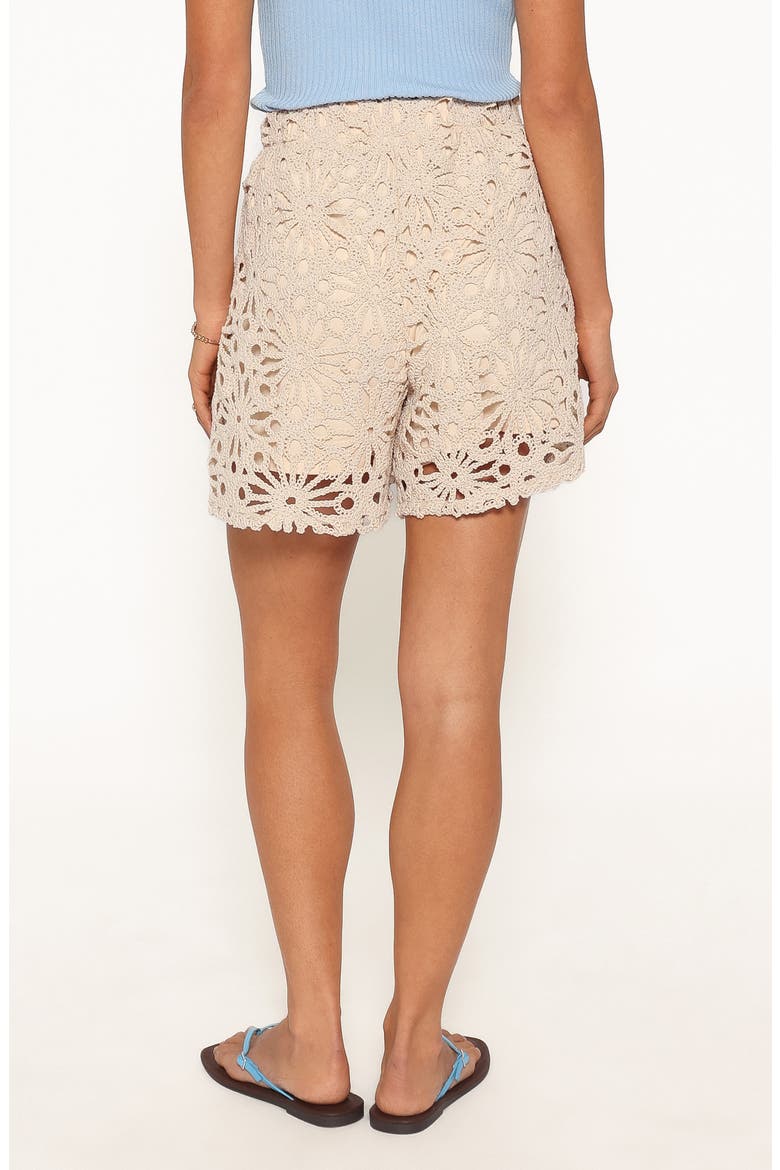 Rowley High Waist Crochet Shorts, Alternate, color, NATURAL