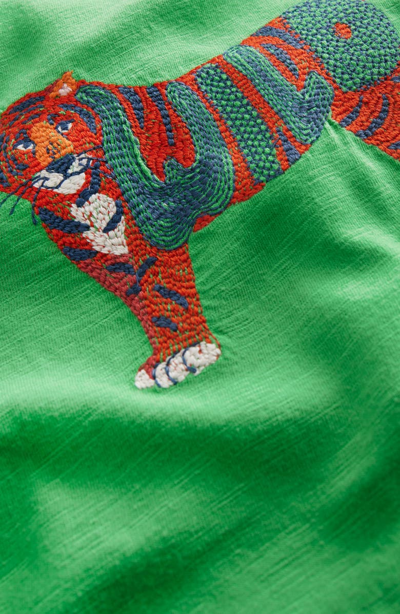 Mini Boden Kids' Embroidered Animal Word T-Shirt, Alternate, color, 