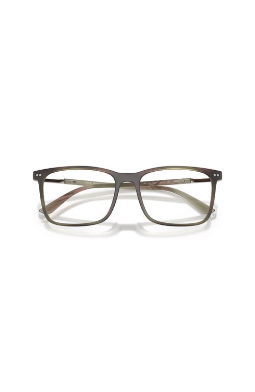 Giorgio Armani 56mm Square Optical Glasses In Black