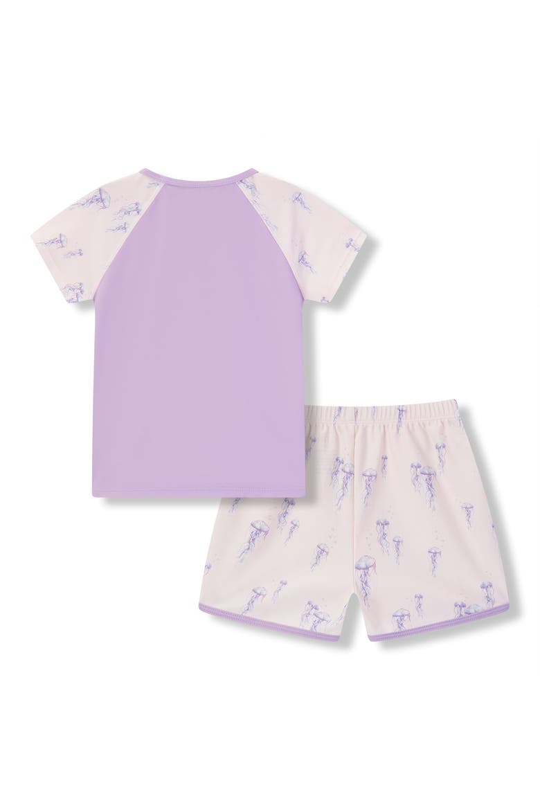 Zipper Top And Swim Trunks, Alternate, color, Sunset Jellyfish