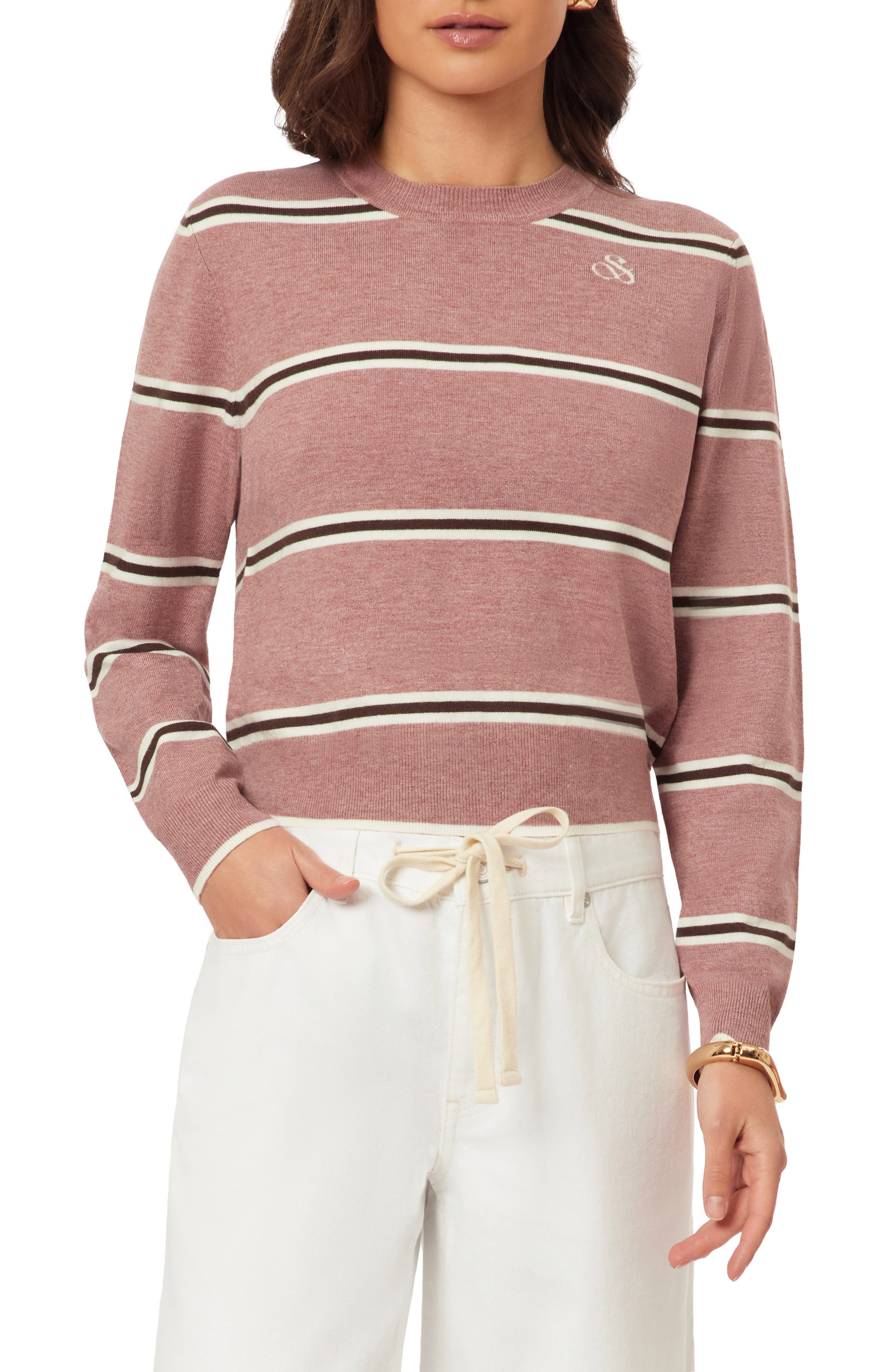 ROSE BROWN SANDWICH STRIPE