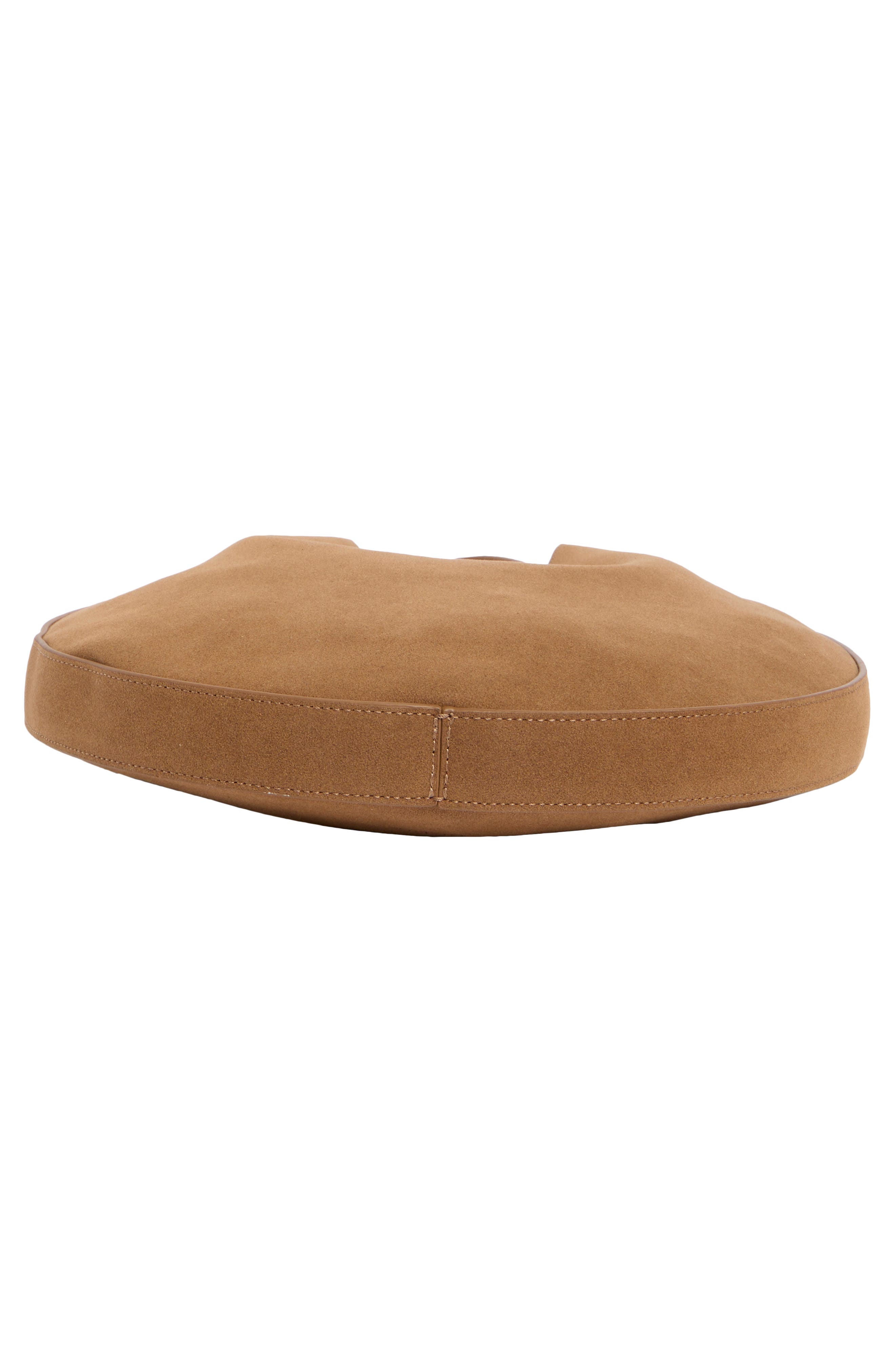 Hobo Faux Suede Shoulder Bag, Alternate, color, CARAMEL