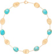 Marco Bicego Lunaria Turquoise Station Collar Necklace