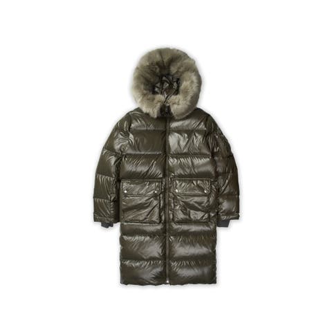Audet Mens Long Hooded Down Parka