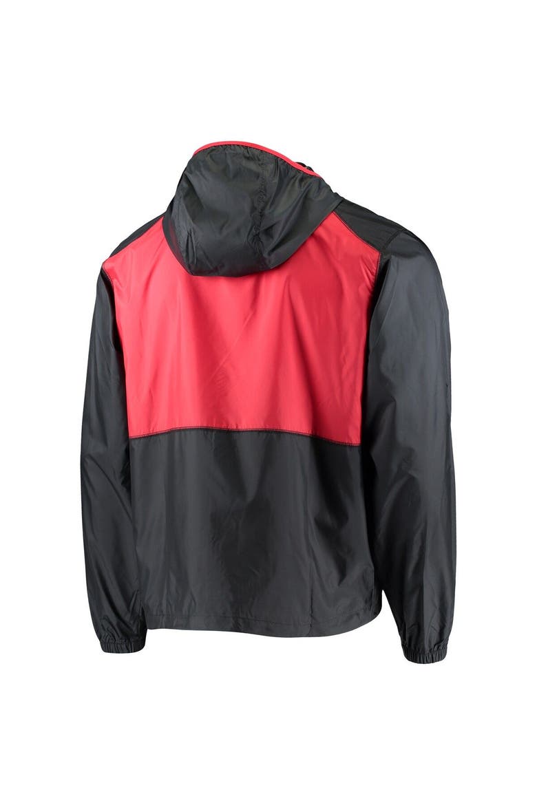 Men's Columbia Black/Red Georgia Bulldogs Flash Forward Hoodie Full-Zip Lightweight Windbreaker, Alternate, color, Black