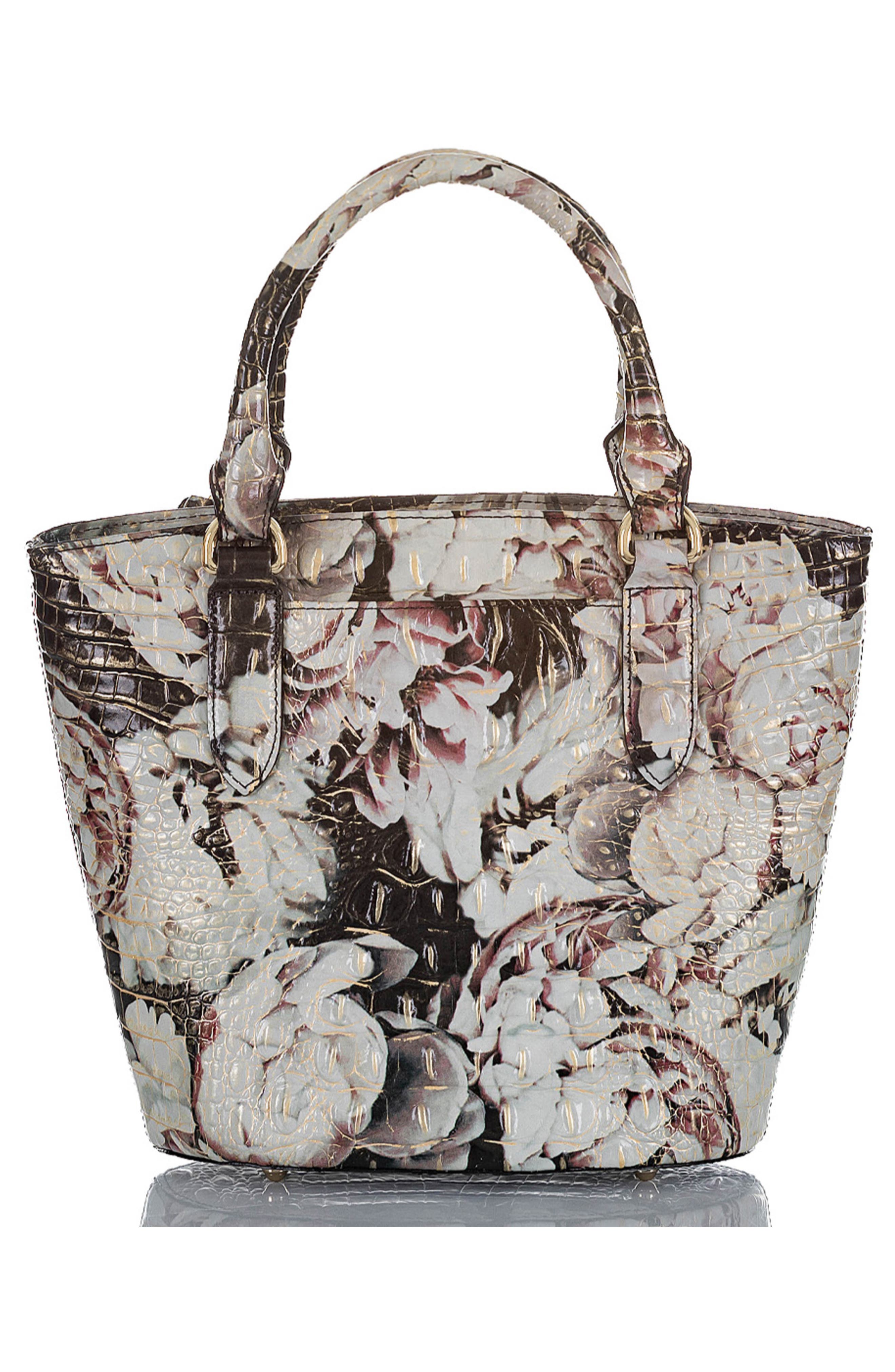 Brahmin Small Bowie Croc Embossed Leather Tote, Alternate, color, 
