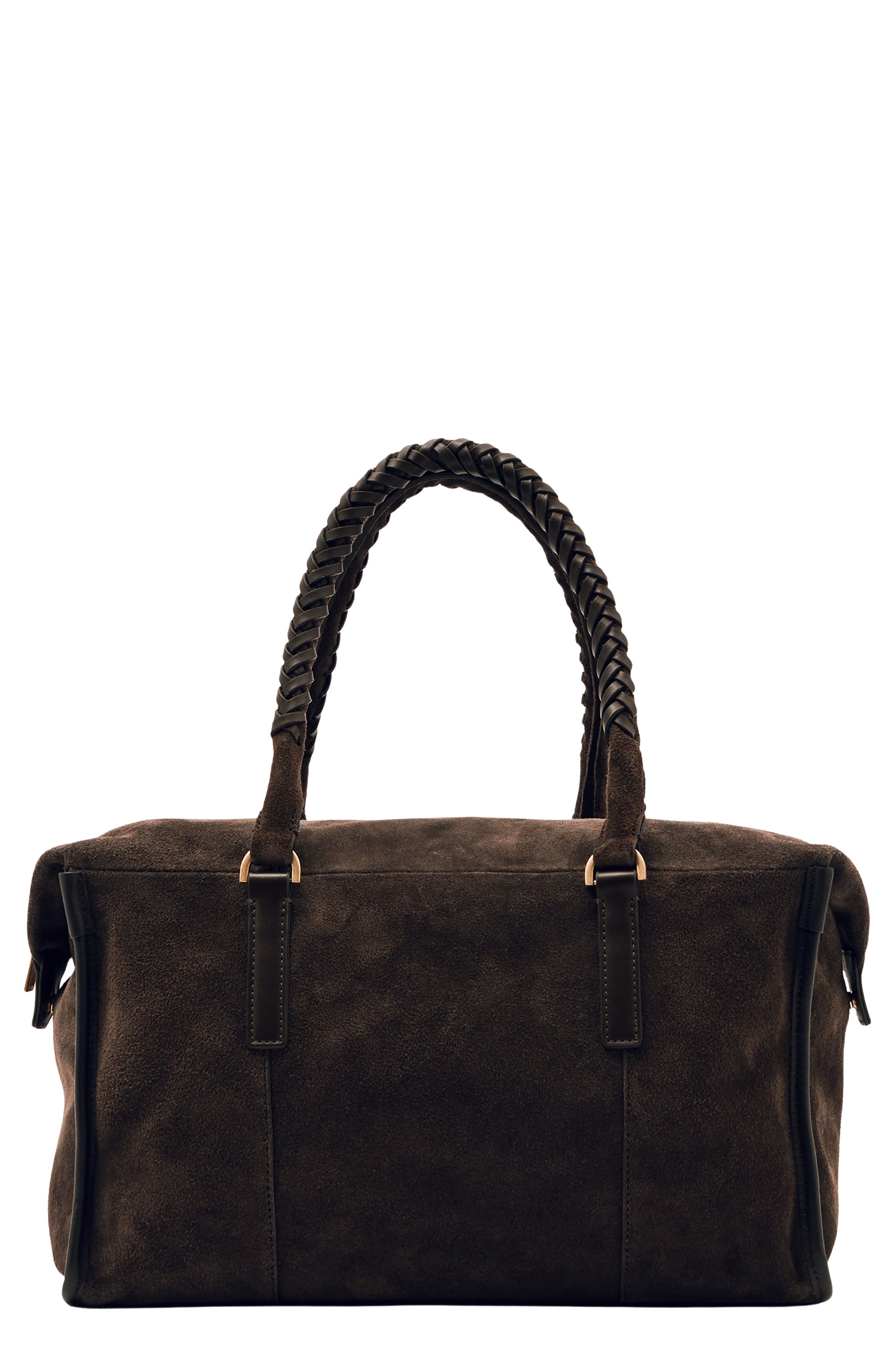 Reiss Edie Suede Bowling Bag, Main, color, 