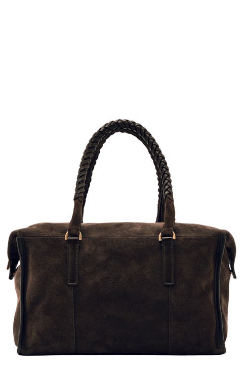Edie Suede Bowling Bag