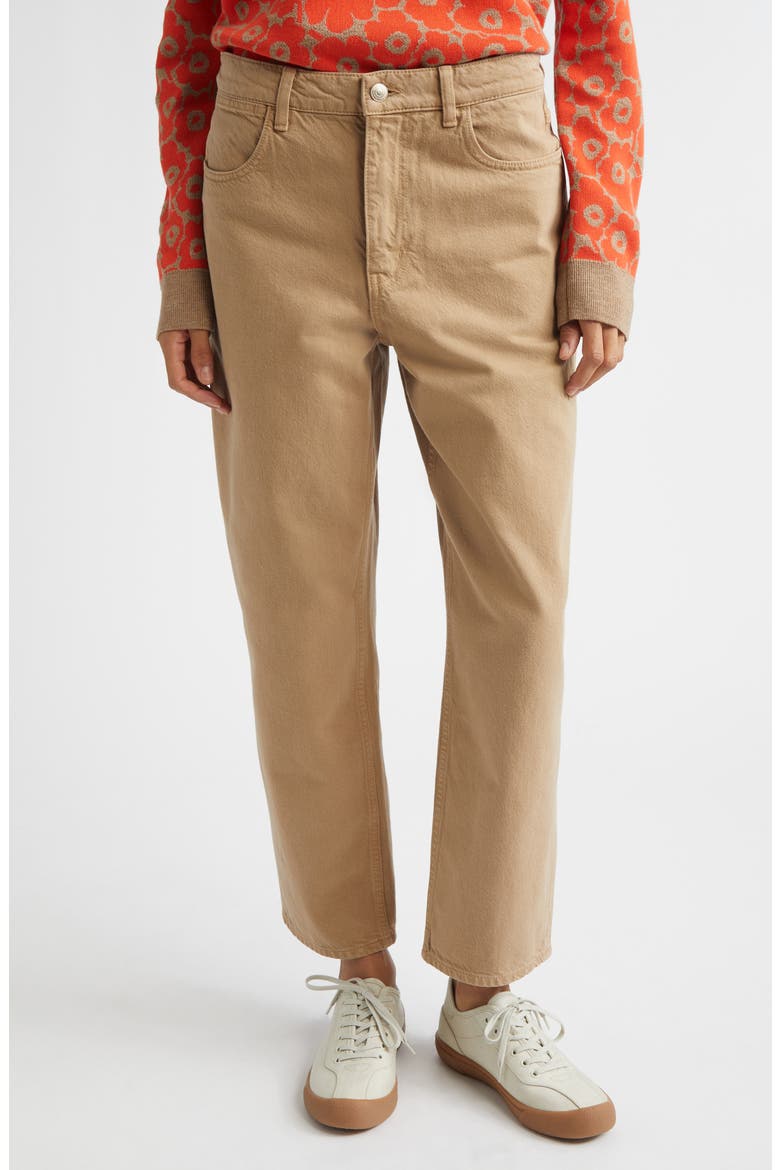 Maridenim Barrel Jeans, Main, color, BROWN