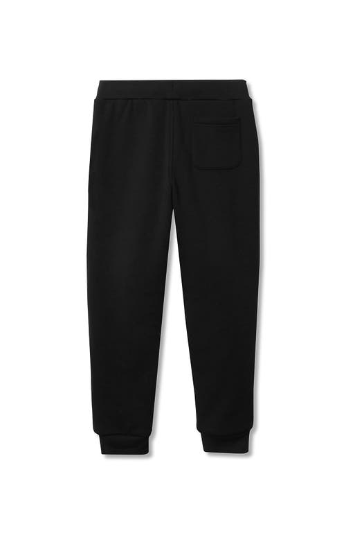 Lands' End Kids Husky High Pile Fleece Lined Jogger Sweatpants In Black