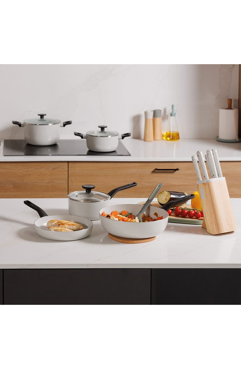 BergHOFF Leo Glints CeraGreen Wok Pan, Alternate, color, Cream