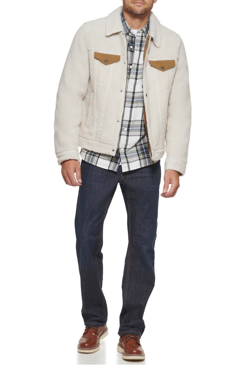 Levi's<sup>®</sup> High Pile Fleece Trucker Jacket, Alternate, color, 