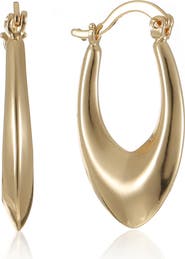 Ettika Pointed Oval Hoop Earrings