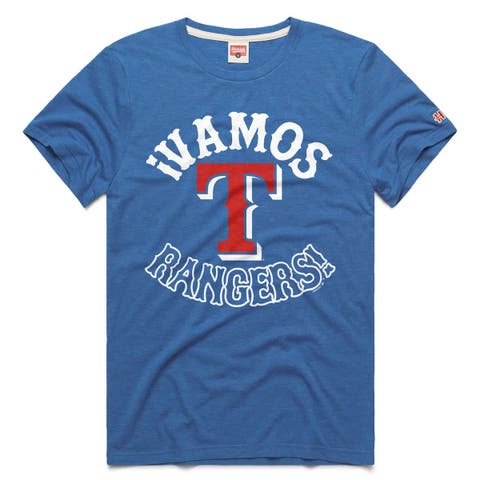 Men's Homage  Royal Texas Rangers Vamos Tri-Blend T-Shirt