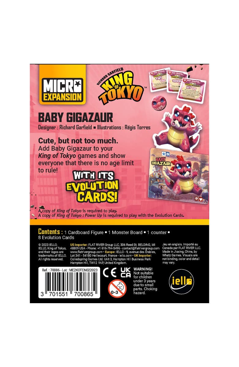 IELLO King Of Tokyo Baby Gigazaur Micro Expansion, Alternate, color, Multicolored