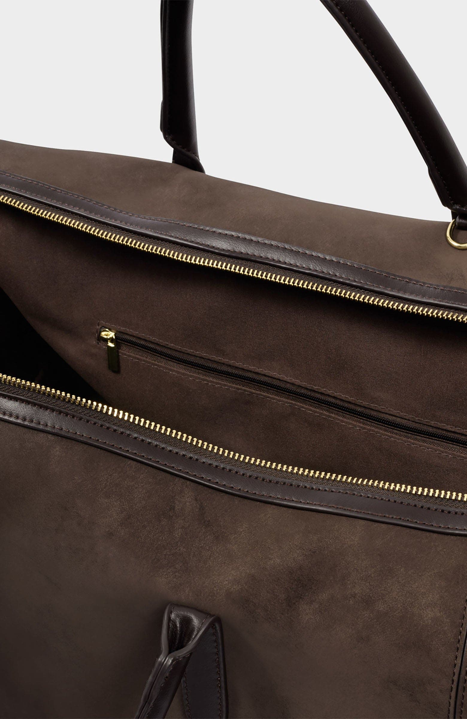 Charlbury Weekend Bag, Alternate, color, Bitter Chocolate Suedette