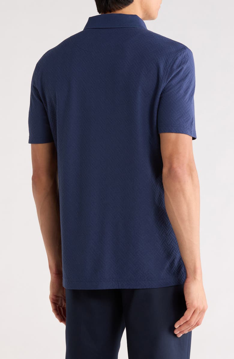 Rodd & Gunn Reimers Lane Sports Fit Cotton Jacquard Polo, Alternate, color, Midnight