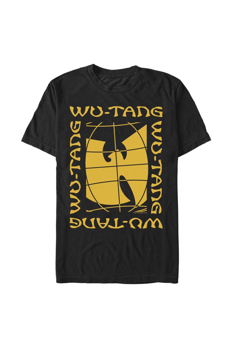 Men's Wu-Tang Clan Framed Globe Logo  Graphic T-Shirt, Main, color, Black