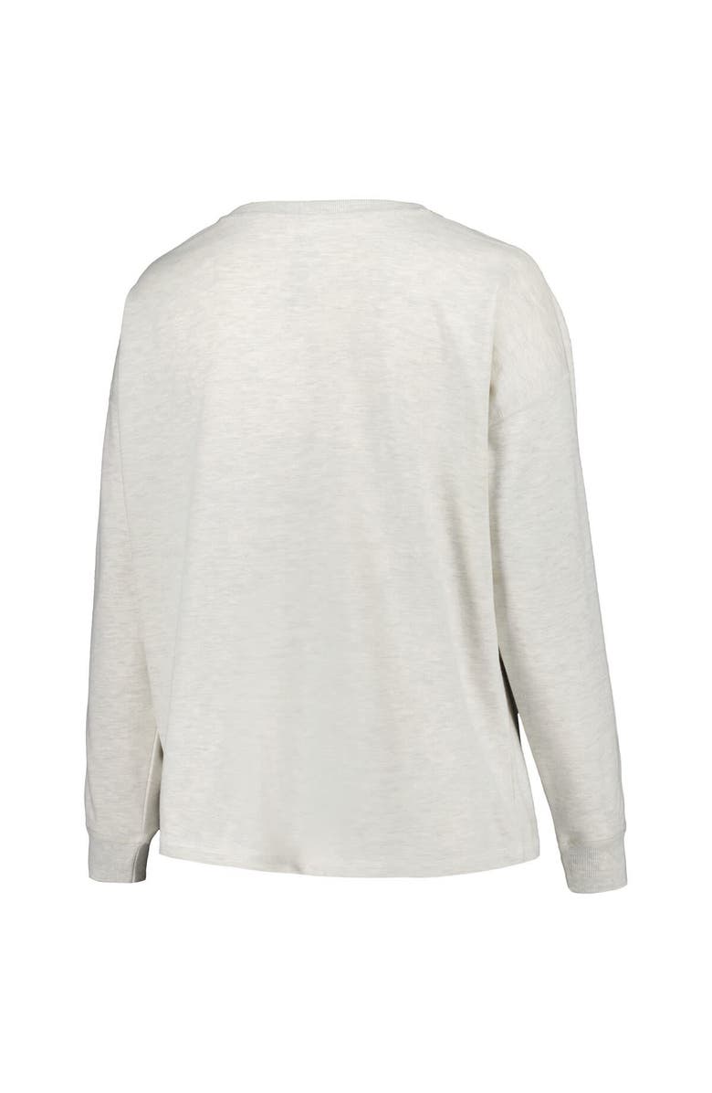 PROFILE Women's Profile Oatmeal Houston Astros Plus Size French Terry Pullover Sweatshirt, Alternate, color, Oatmeal