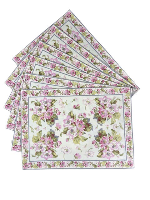 Apple Blossom Placemats, Set of 6