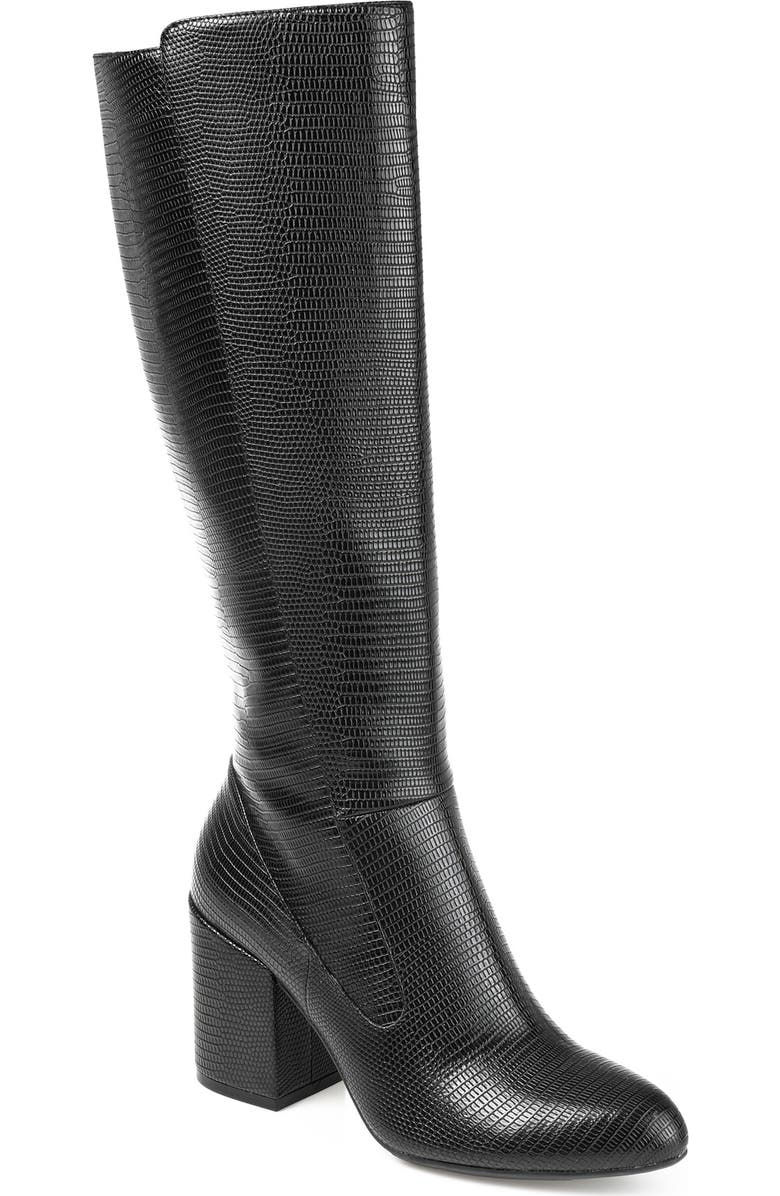Journee Collection Tavia Faux Fur Lined Tall Boot - Extra Wide Calf, Main, color,