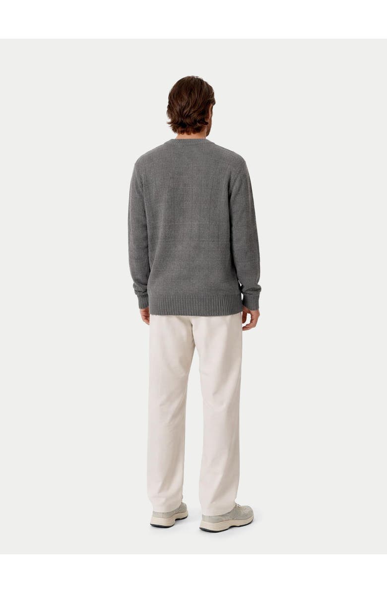 GOBI Mongolian Cashmere Square-Patterned Cashmere Sweater, Alternate, color, Dim Gray