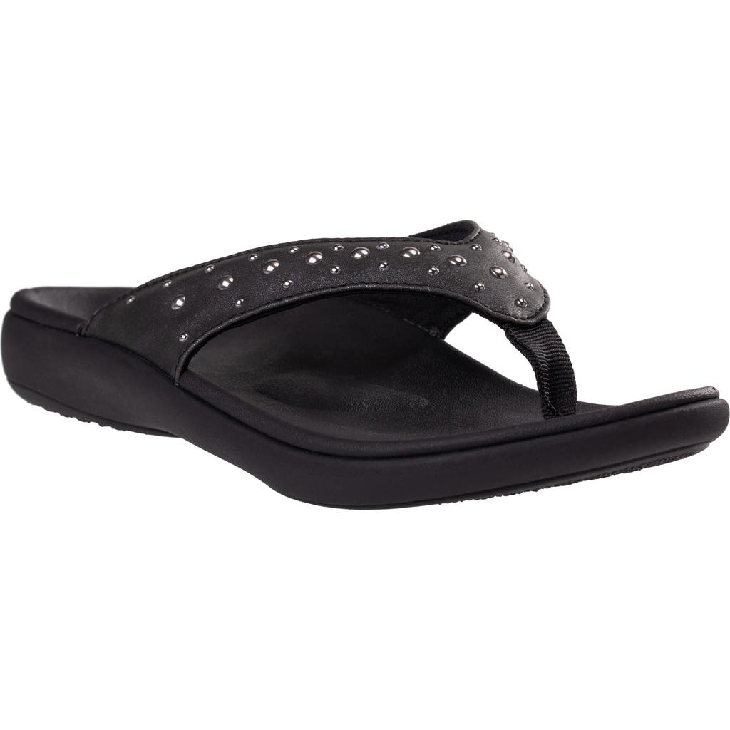 Revitalign Yumi Fresca Flip Flop In Black