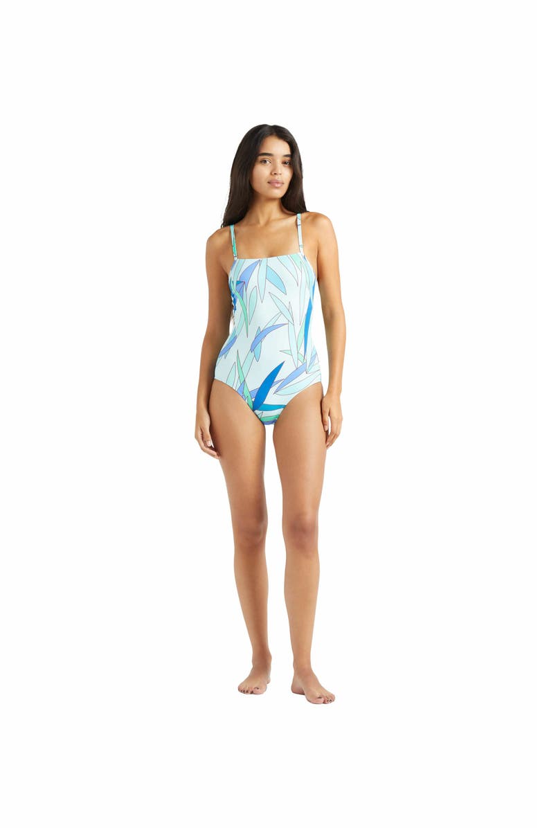 Vilebrequin Women's Madrague Crossed Back Straps One-Piece Swimsuit, Main, color, Thalassa