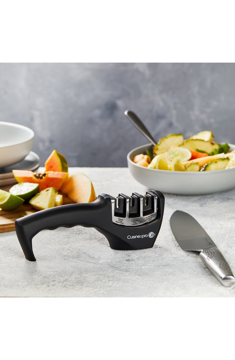 Cuisine::pro<sup>®</sup> iD3<sup>®</sup> 3-Step Knife Sharpener, Alternate, color, Black