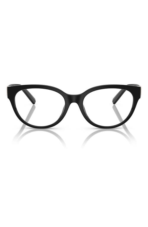 Tiffany & Co . 52mm Cat Eye Optical Glasses In Shiny Black