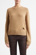 Burberry Janelle EKD Wool & Cashmere Crewneck Sweater