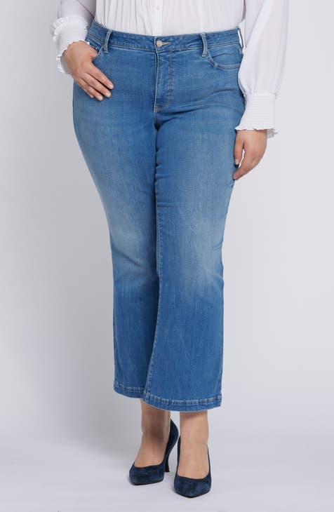 Julia Relaxed Crop Flare Jeans (Plus)