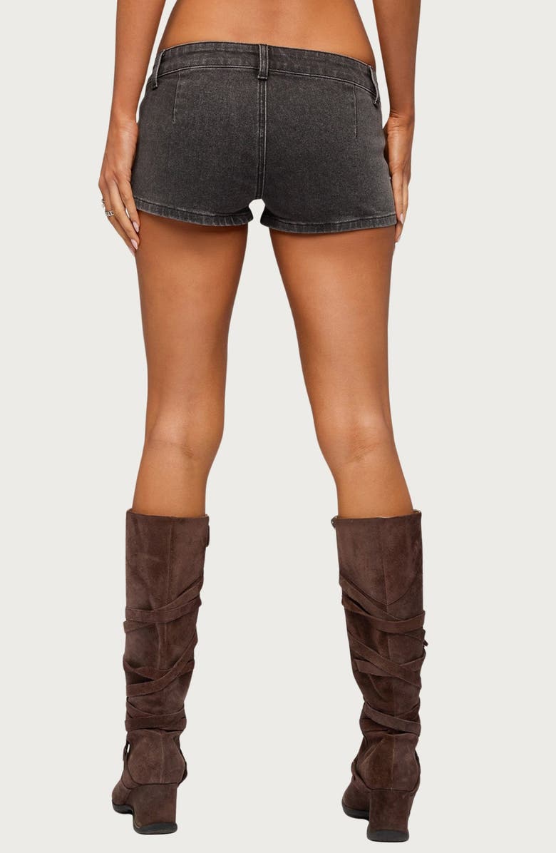 EDIKTED Bryan Denim Micro Shorts, Alternate, color, 