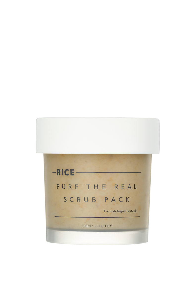 THANK YOU FARMER Rice Pure The Real Scrub Pack, Main, color, White