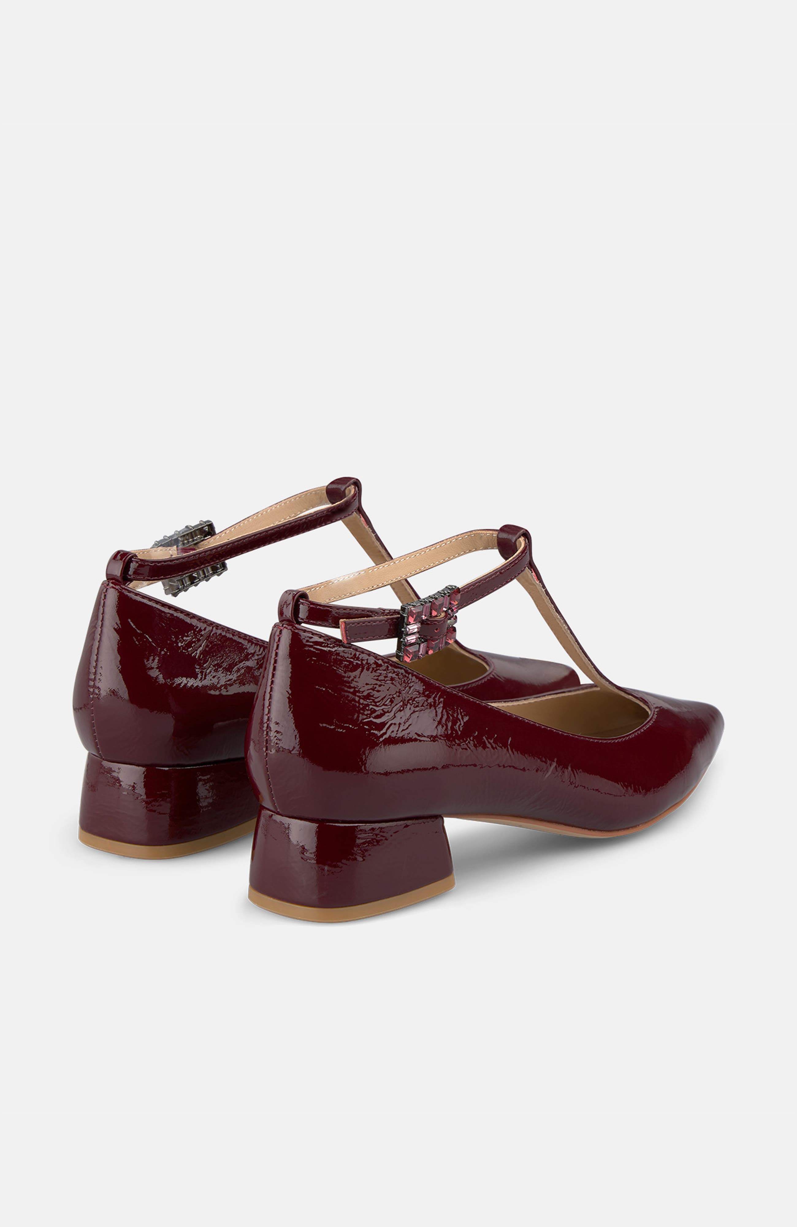 Jewel Buckle Shoe, Alternate, color, Wine