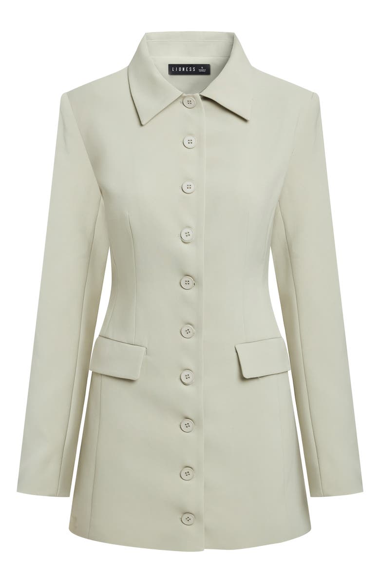 LIONESS Cheri Long Sleeve Minidress, Alternate, color, Matcha