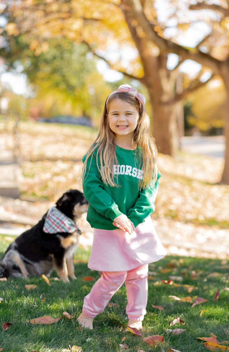 Bits & Bows I Heart Horses Sweatshirt, Alternate, color, Green