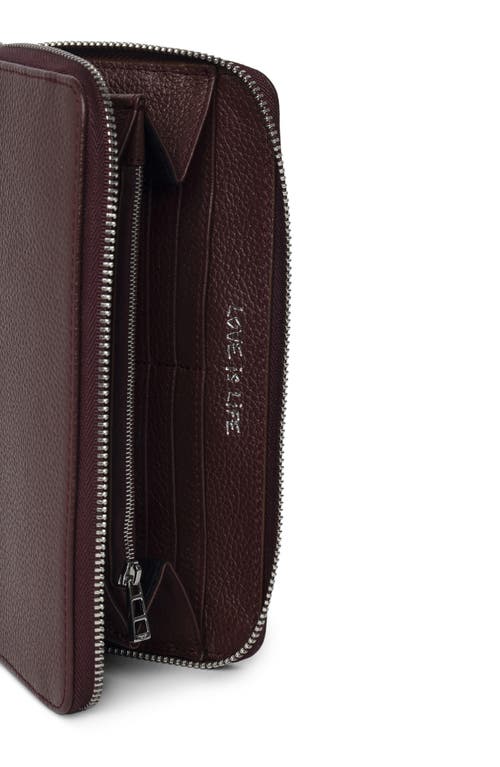 Zadig & Voltaire Compagnon Leather Zip Wallet In Red
