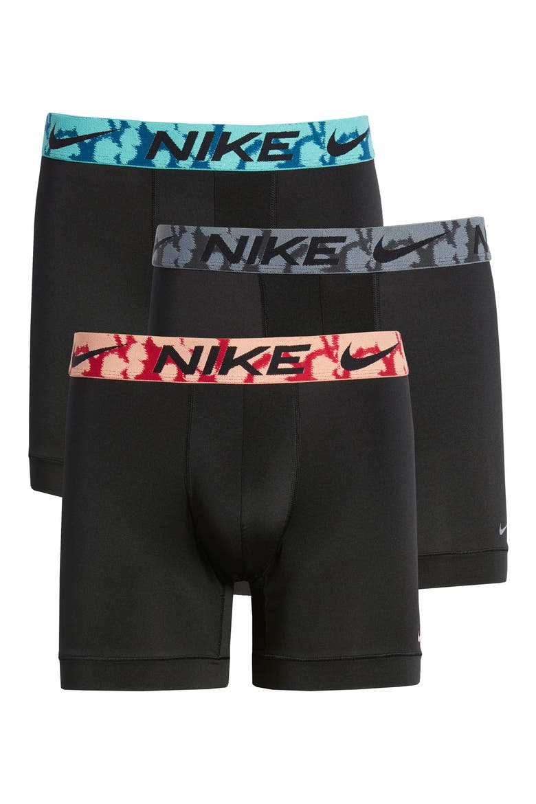 3-Pack Dri-FIT Essential Micro Boxer Briefs, Main, color, BLACK/ MARINA/ GREY/ HIBISCUS